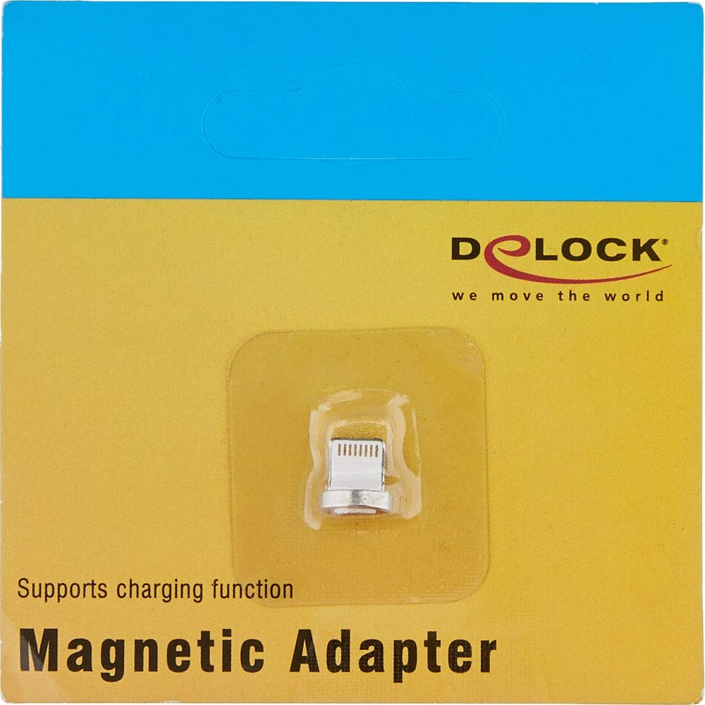 Opakowanie z magnetycznym adapterem ładującym i logo Delock.