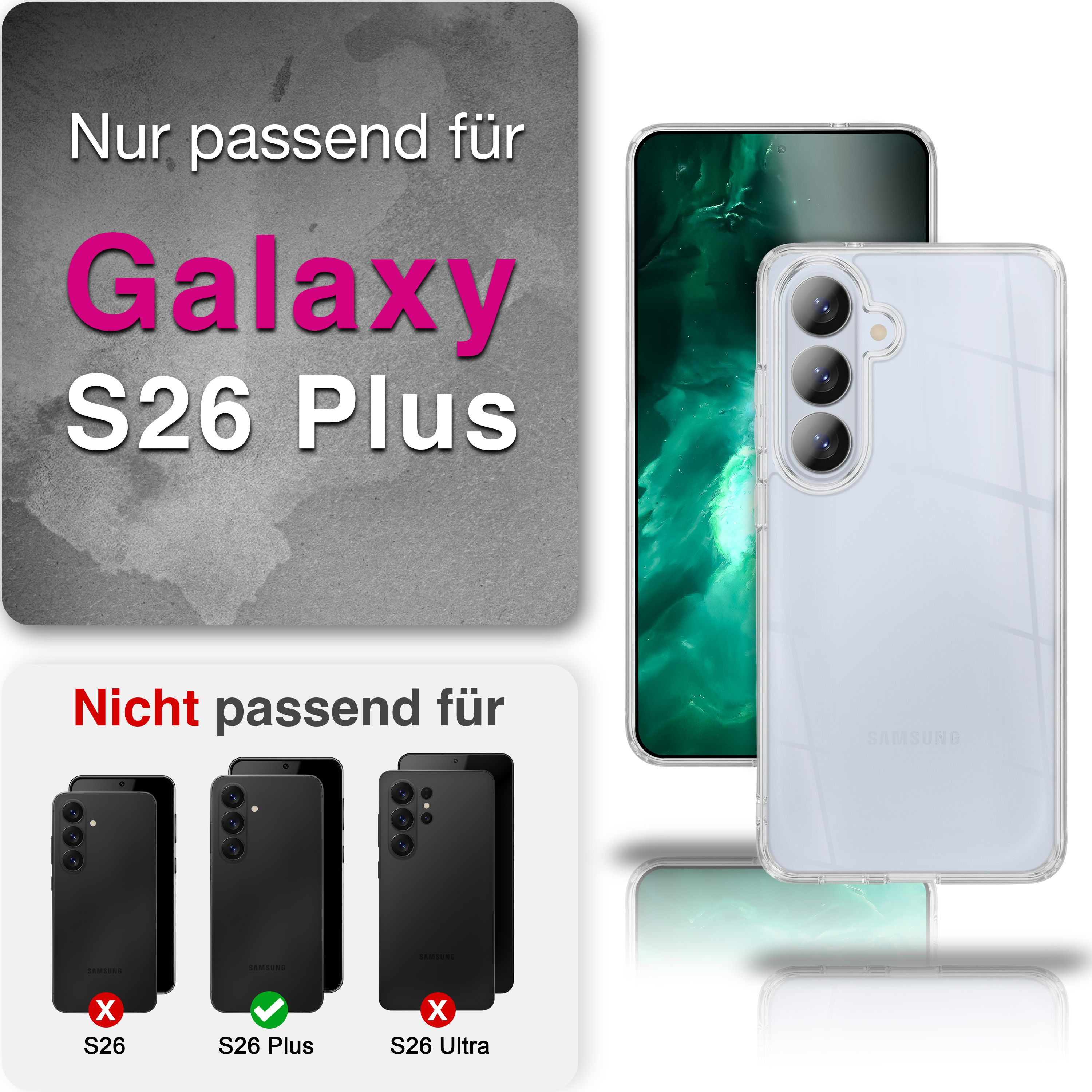 Nur für Galaxy S26 Plus. Nicht für S26, S26 Plus, S26 Ultra.