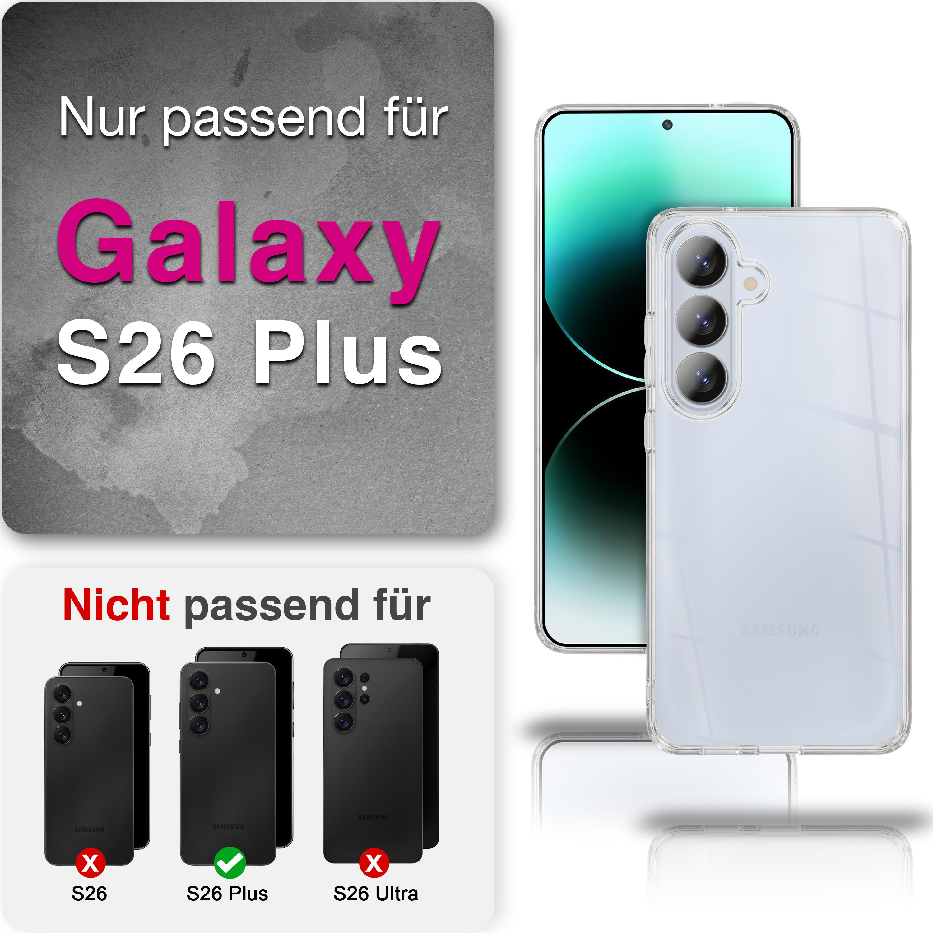 Nur für Galaxy S26 Plus. Nicht für S26, S26 Plus, S26 Ultra.