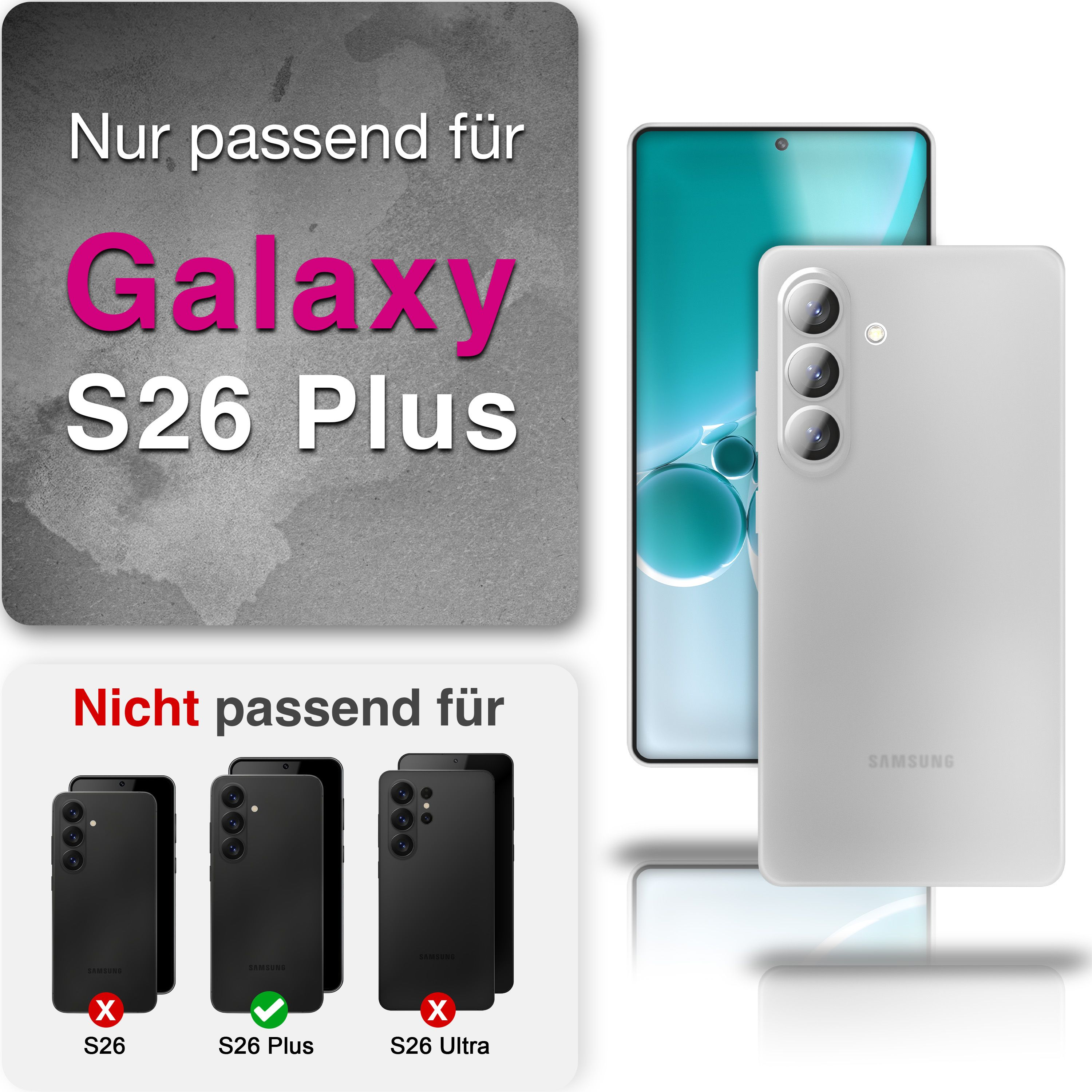 Nur für Galaxy S26 Plus. Nicht für S26, S26 Plus, S26 Ultra.