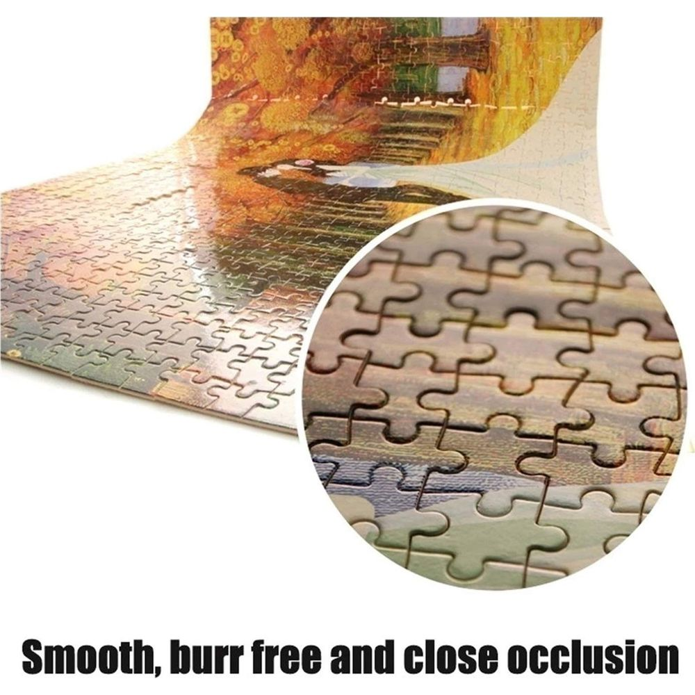 Puzzle z obrazem krajobrazu natury, zbliżenie detali elementów.