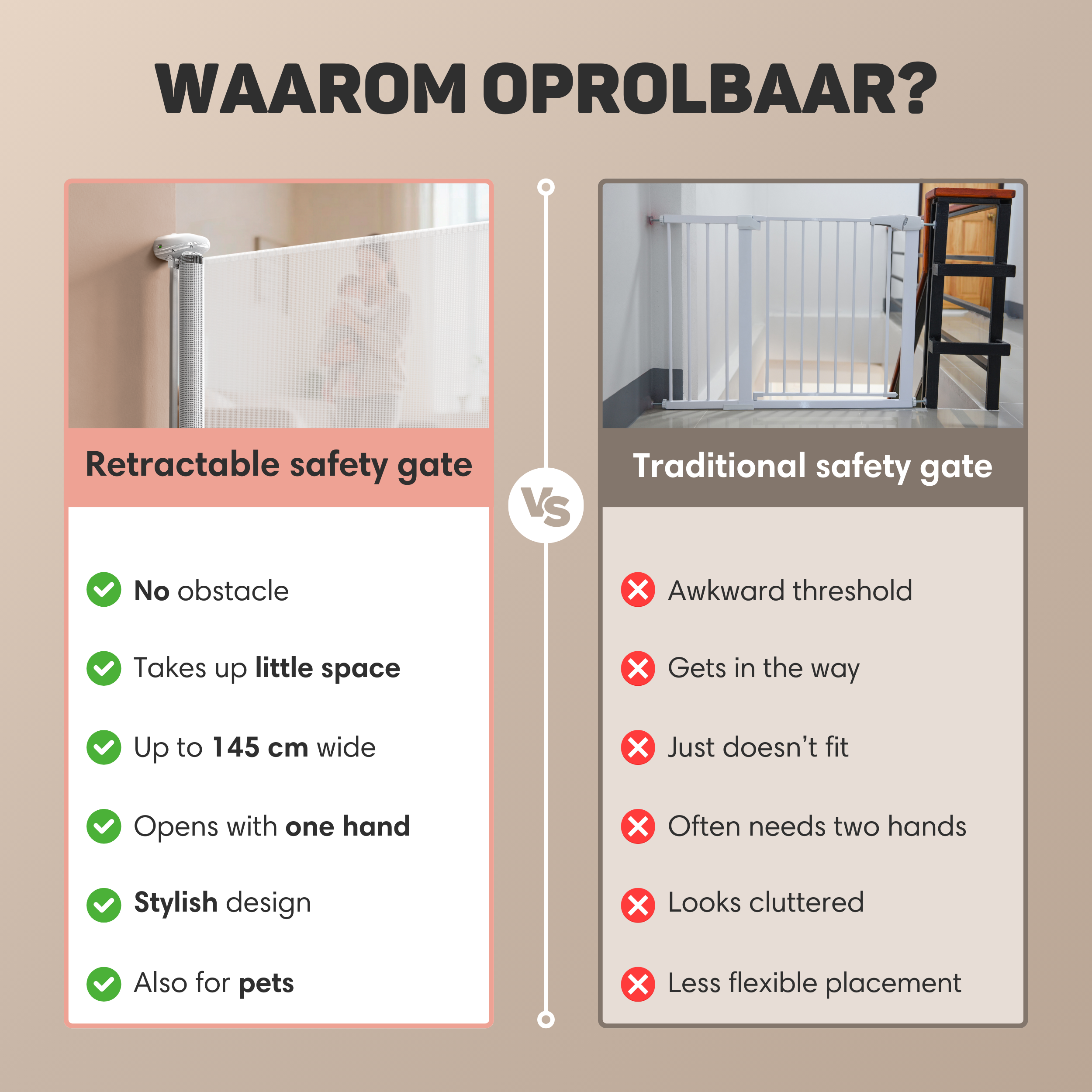 Vergelijking van oprolbare vs traditionele hekjes: voor- en nadelen.