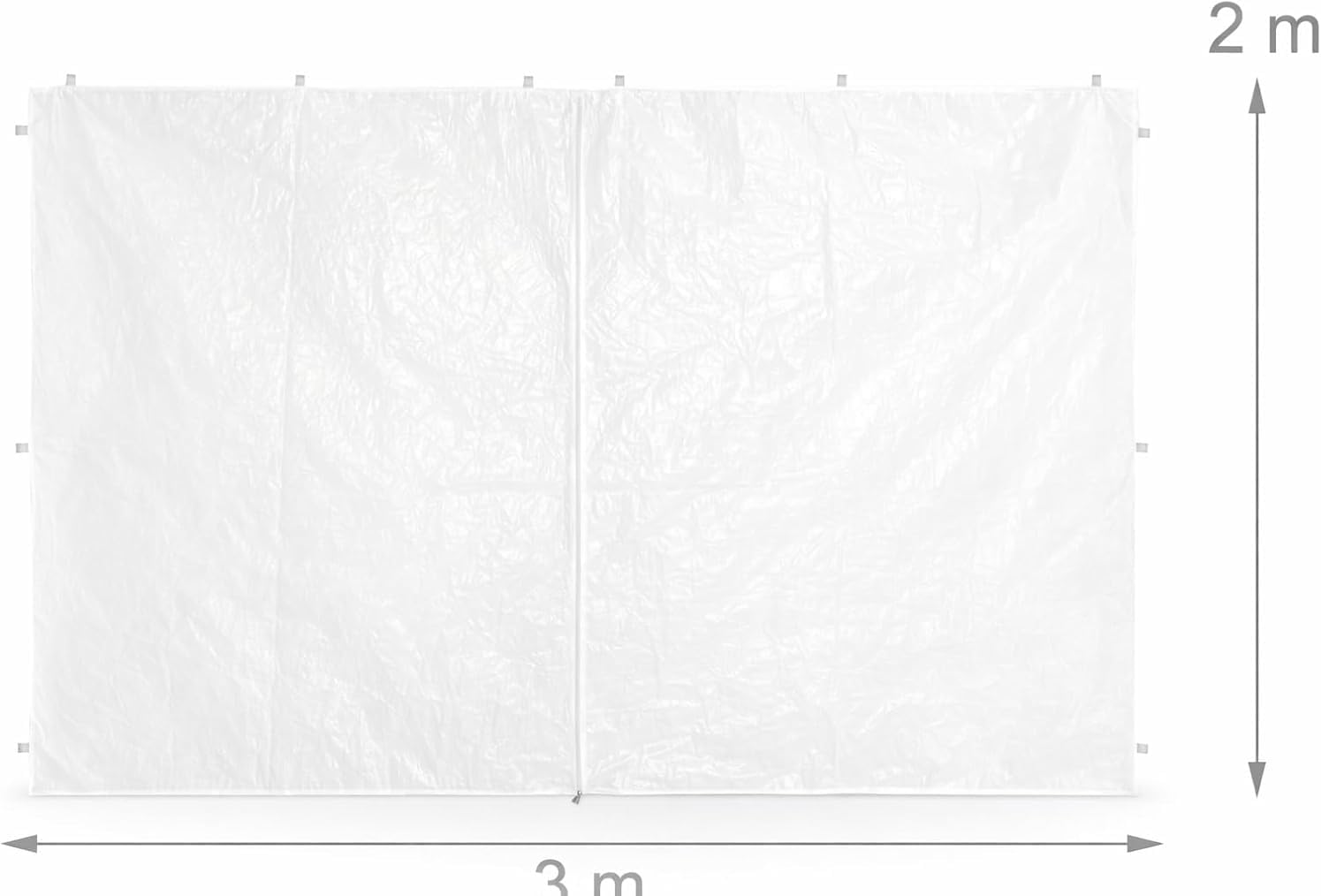 Una lona blanca, de 3m x 2m, con ojales en los bordes.