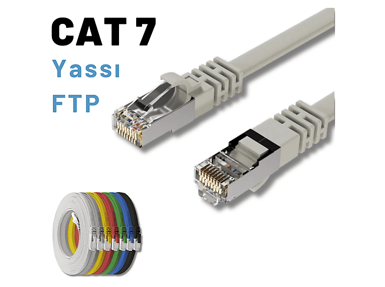 IRENIS CAT7 Yassı FTP Ethernet Network LAN Ağ Kablosu