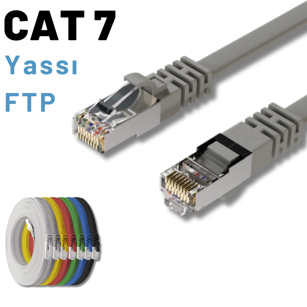 IRENIS CAT7 Yassı FTP Ethernet Network LAN Ağ Kablosu