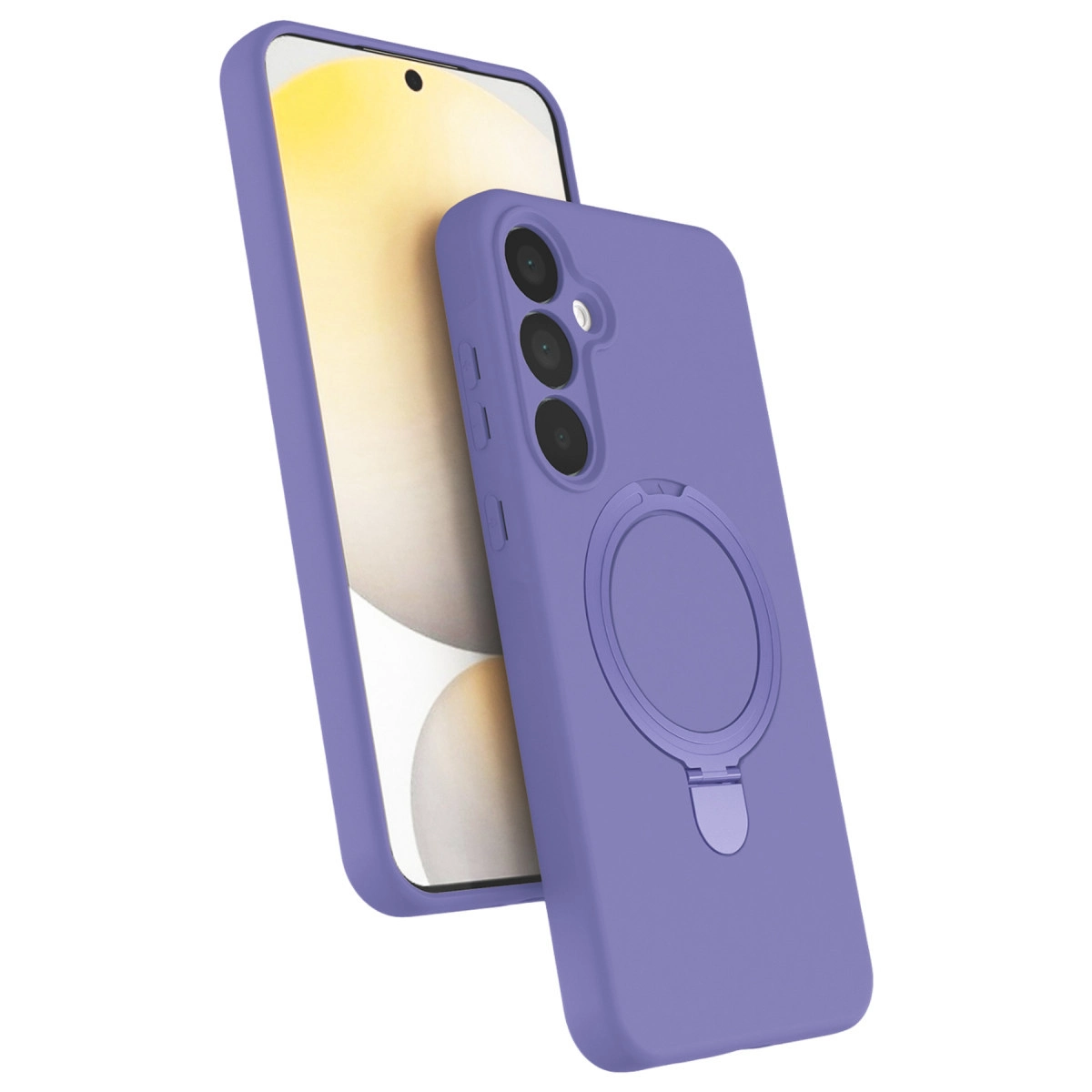 NEWFACE Samsung Galaxy A25 5G Uyumlu Regal Magsafe Standlı Kapak Telefon Kılıfı Lila