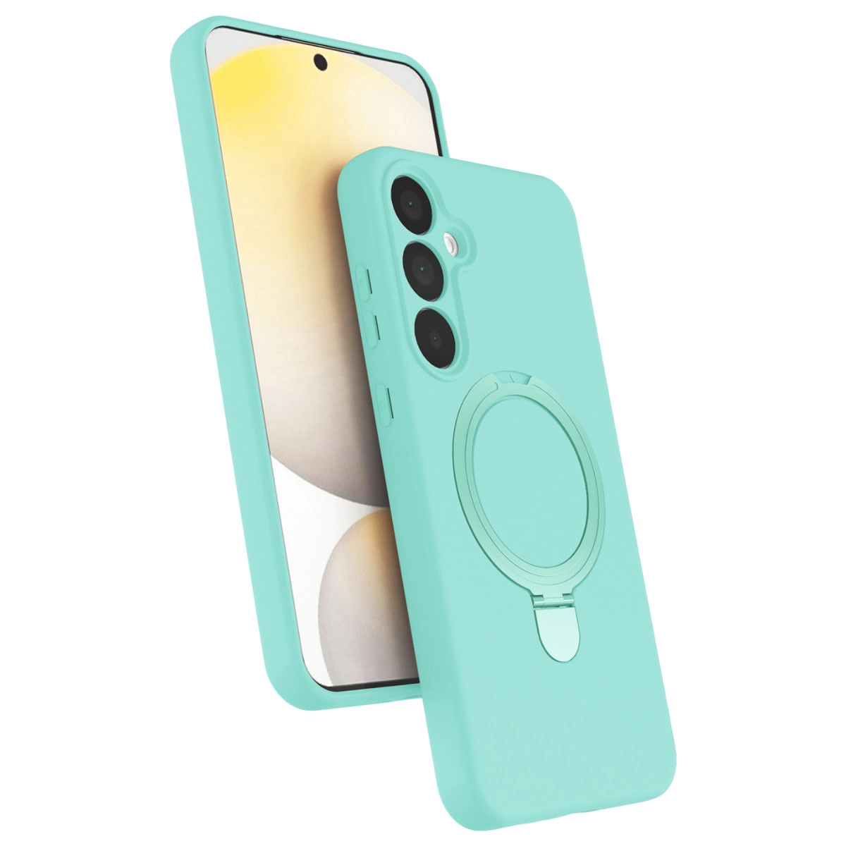 NEWFACE Samsung Galaxy A15 4G  Uyumlu Regal Magsafe Standlı Kapak Telefon Kılıfı Su Yeşili