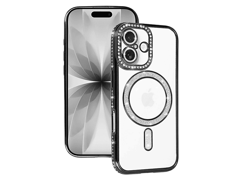 EVIMDEYOKYOK iPhone 17 Uyumlu Joke Simli Magneticsafe Telefon Kılıfı Siyah