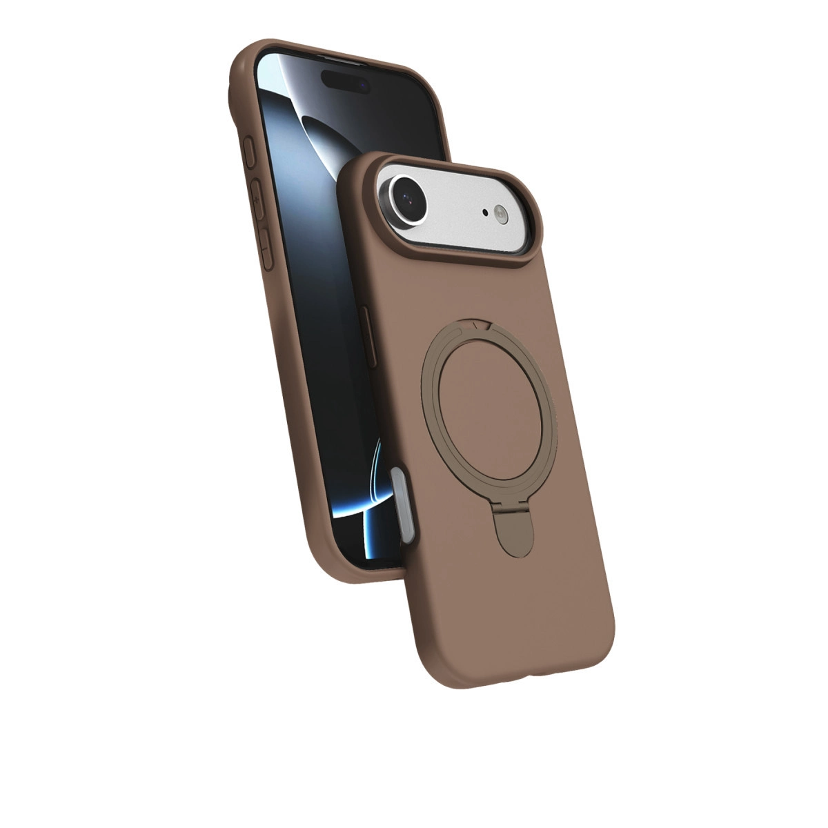 NEWFACE iPhone 17 Air Uyumlu Regal Magsafe Standlı Kapak Telefon Kılıfı Çöl Titanyum