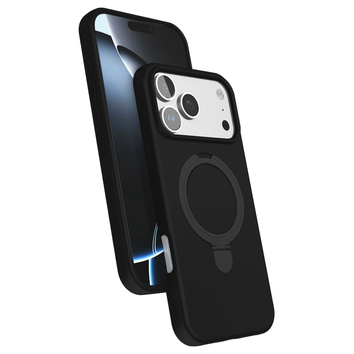 NEWFACE iPhone 17 Pro Max Uyumlu Regal Magsafe Standlı Kapak Telefon Kılıfı Siyah