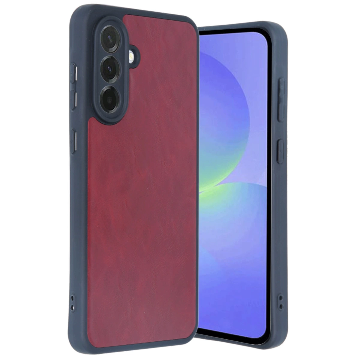 NEWFACE Samsung Galaxy A56 Uyumlu Aras Deri Kapak Telefon Kılıfı Bordo