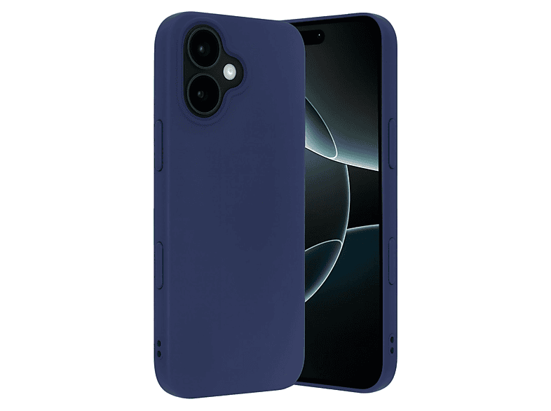 NEWFACE iPhone 17 Uyumlu Nano İçi Kadife Silikon Telefon Kılıfı Lacivert