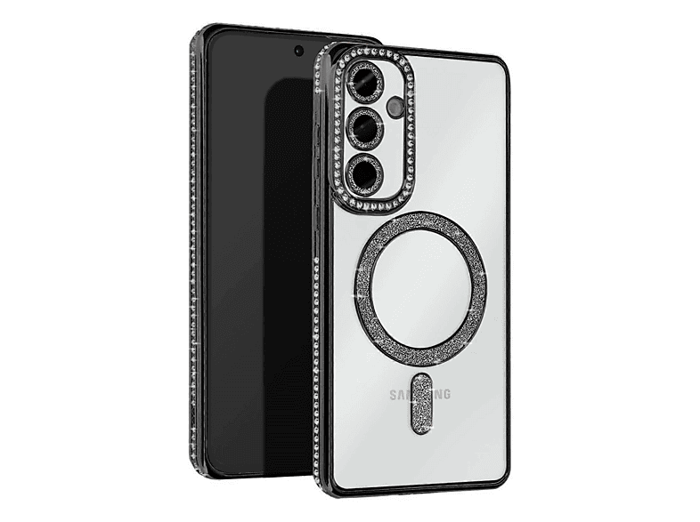 NEWFACE Samsung Galaxy S25 Uyumlu Joke Simli Magneticsafe Telefon Kılıfı Siyah