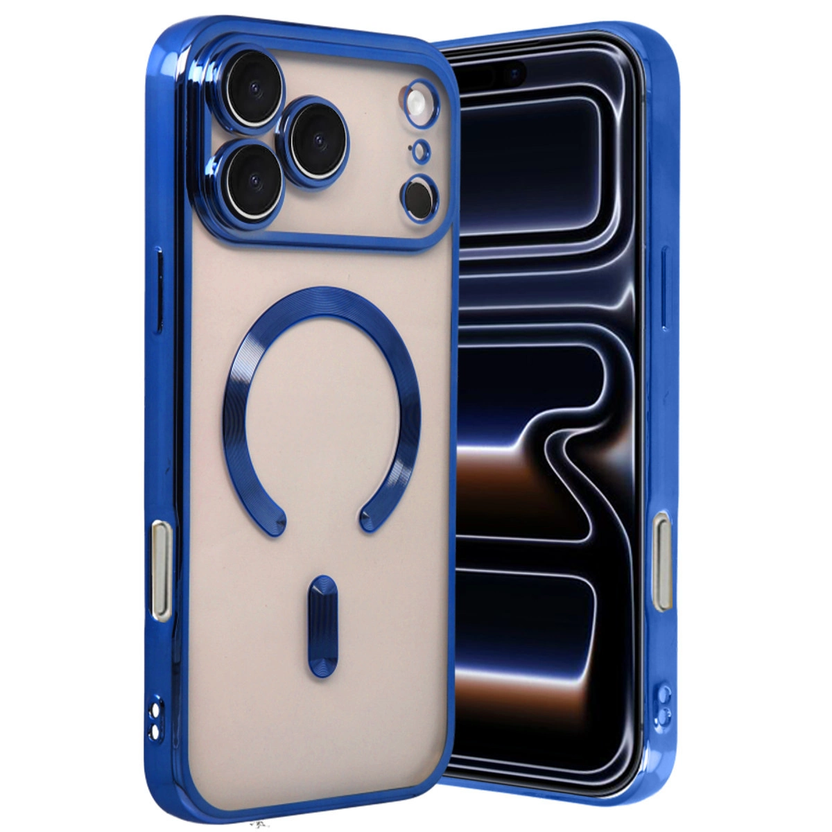 NEWFACE iPhone 17 Pro Max Uyumlu Kross Magneticsafe Kapak Telefon Kılıfı Lacivert