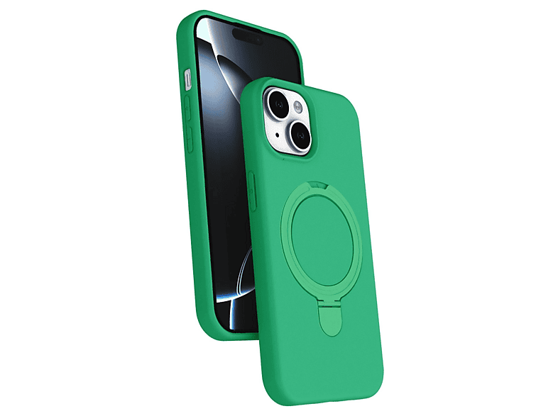 NEWFACE iPhone 15 Uyumlu Regal Magsafe Standlı Kapak Telefon Kılıfı Yeşil
