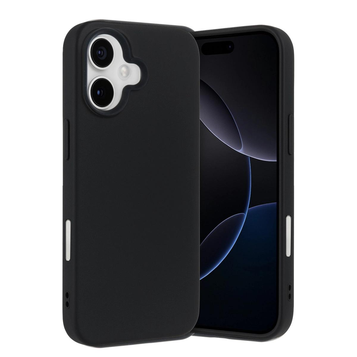 NEWFACE iPhone 17 Uyumlu Nano İçi Kadife Silikon Telefon Kılıfı Siyah