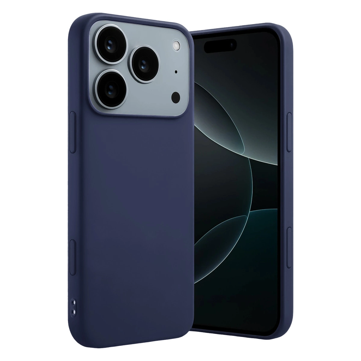 NEWFACE iPhone 17 Pro Max Uyumlu First Silikon Telefon Kılıfı Lacivert