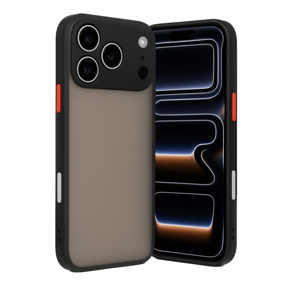NEWFACE iPhone 17 Pro Max Uyumlu Montreal Silikon Kapak Telefon Kılıfı Siyah