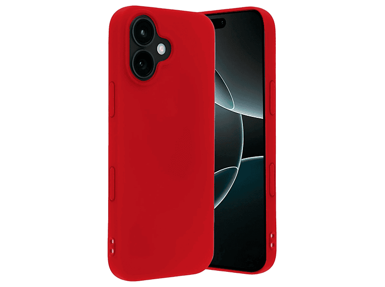 NEWFACE iPhone 17 Uyumlu Nano İçi Kadife Silikon Telefon Kılıfı Kırmızı