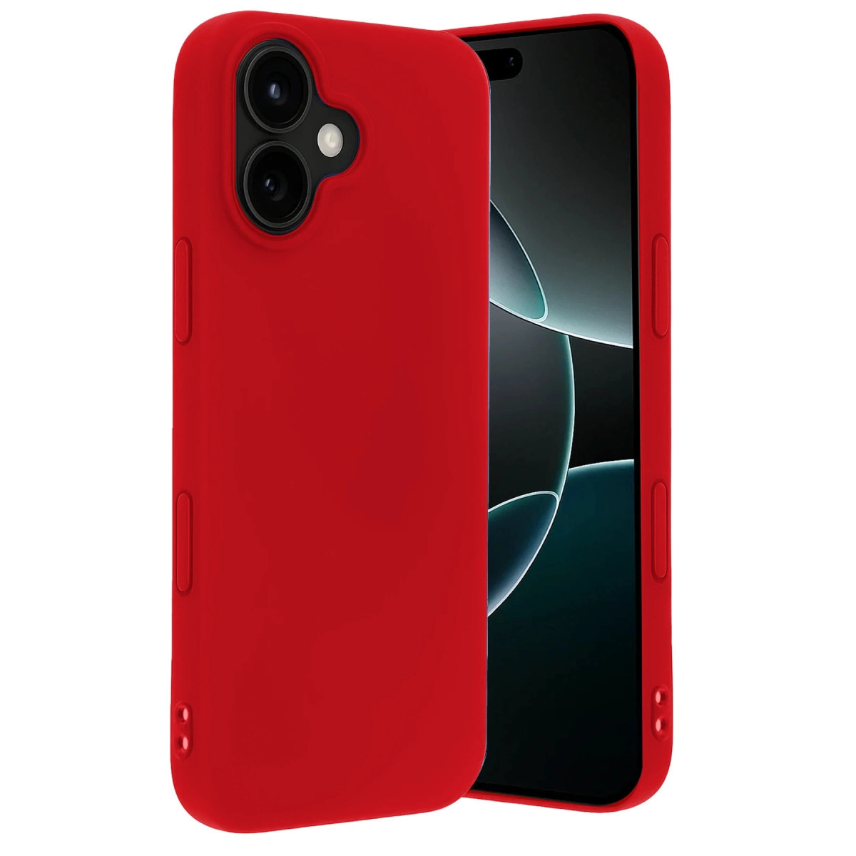 NEWFACE iPhone 17 Uyumlu First Silikon Telefon Kılıfı Kırmızı