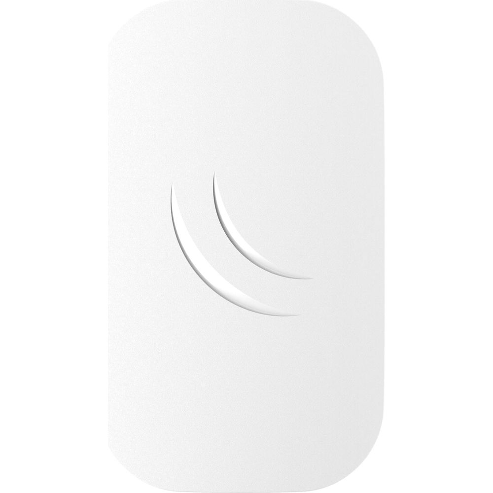 Biały, prostokątny obiekt z zaokrąglonymi rogami i wygrawerowanym symbolem.