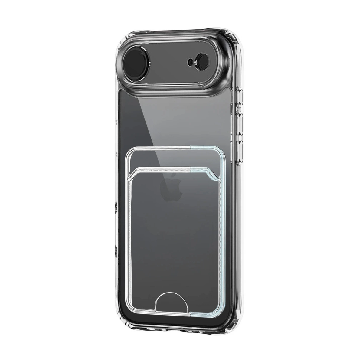 Kart tutuculu şeffaf telefon kılıfı.