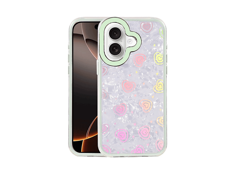 NEWFACE iPhone 16 Uyumlu Lumi Desenli Kapak Telefon Kılıfı Yeşil