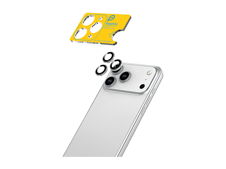 PIILI iPhone 17 Pro/17 Pro Max Safir Gri Lens Koruyucu