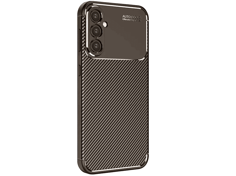 NEWFACE Samsung Galaxy A16 5G Uyumlu Auto Focus Karbon Kapak Telefon Kılıfı Kahverengi