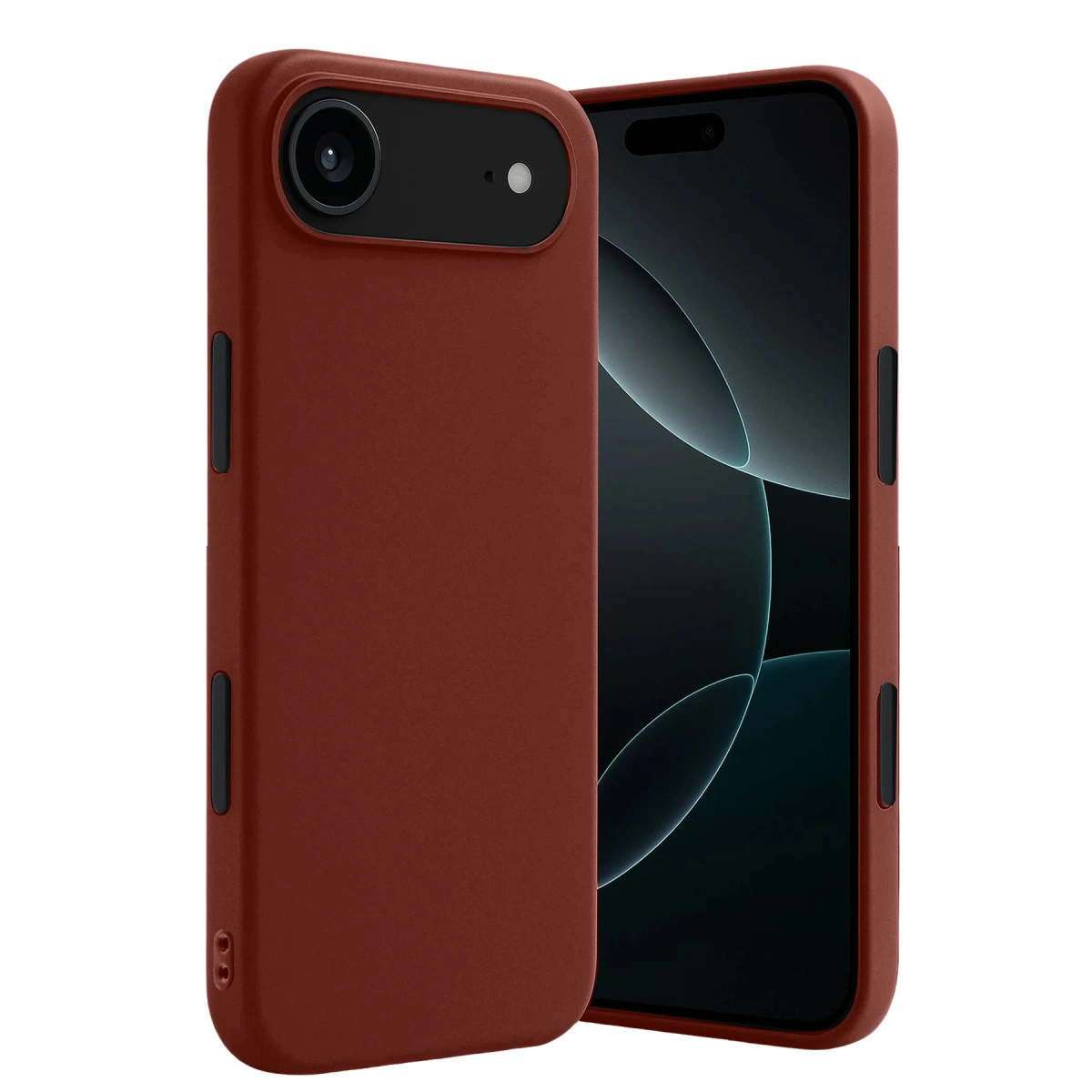 NEWFACE iPhone 17 Air Uyumlu First Silikon Telefon Kılıfı Bordo