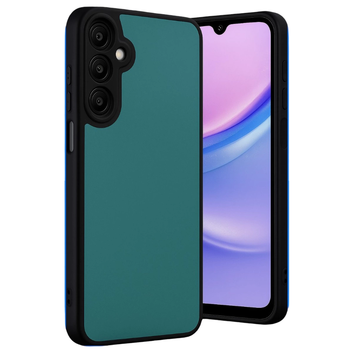 NEWFACE Samsung Galaxy M15 Uyumlu Aras Deri Kapak Telefon Kılıfı Açık Yeşil