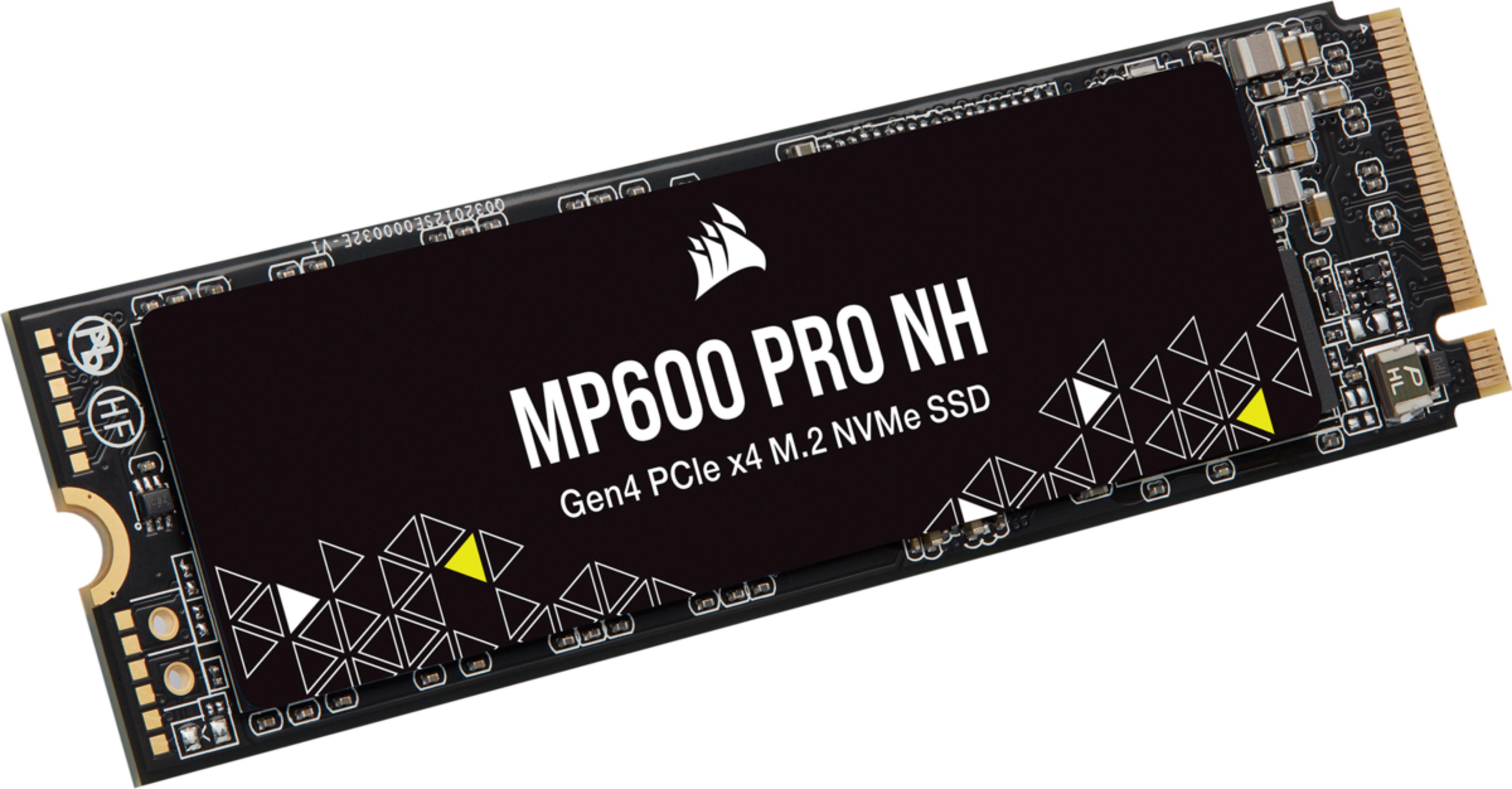 Dysk SSD M.2 NVMe z czarną etykietą i białym napisem 'MP600 PRO NH'.
