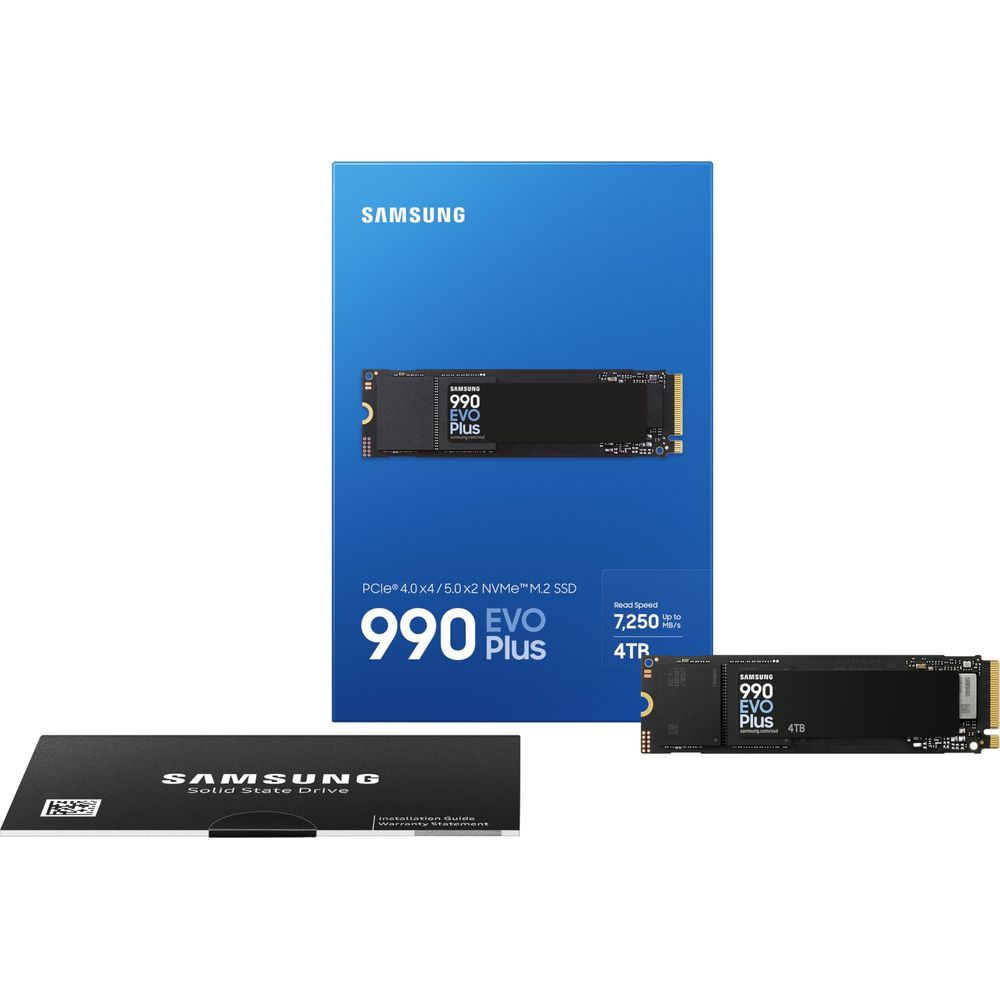 Dysk SSD Samsung 990 EVO Plus 4TB M.2 w opakowaniu i osobno.