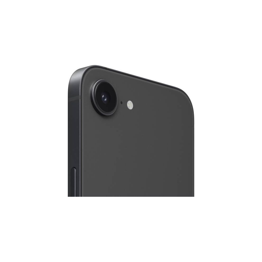 Zbliżenie tylnej części ciemnego smartfona, pokazujące aparat i lampę błyskową.