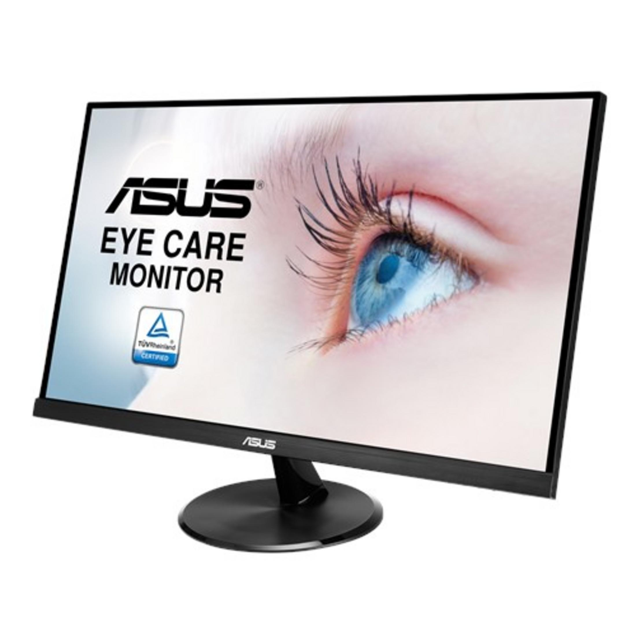 Ein ASUS Monitor mit dem Slogan Eye Care. Ein blaues Auge ist zu sehen.