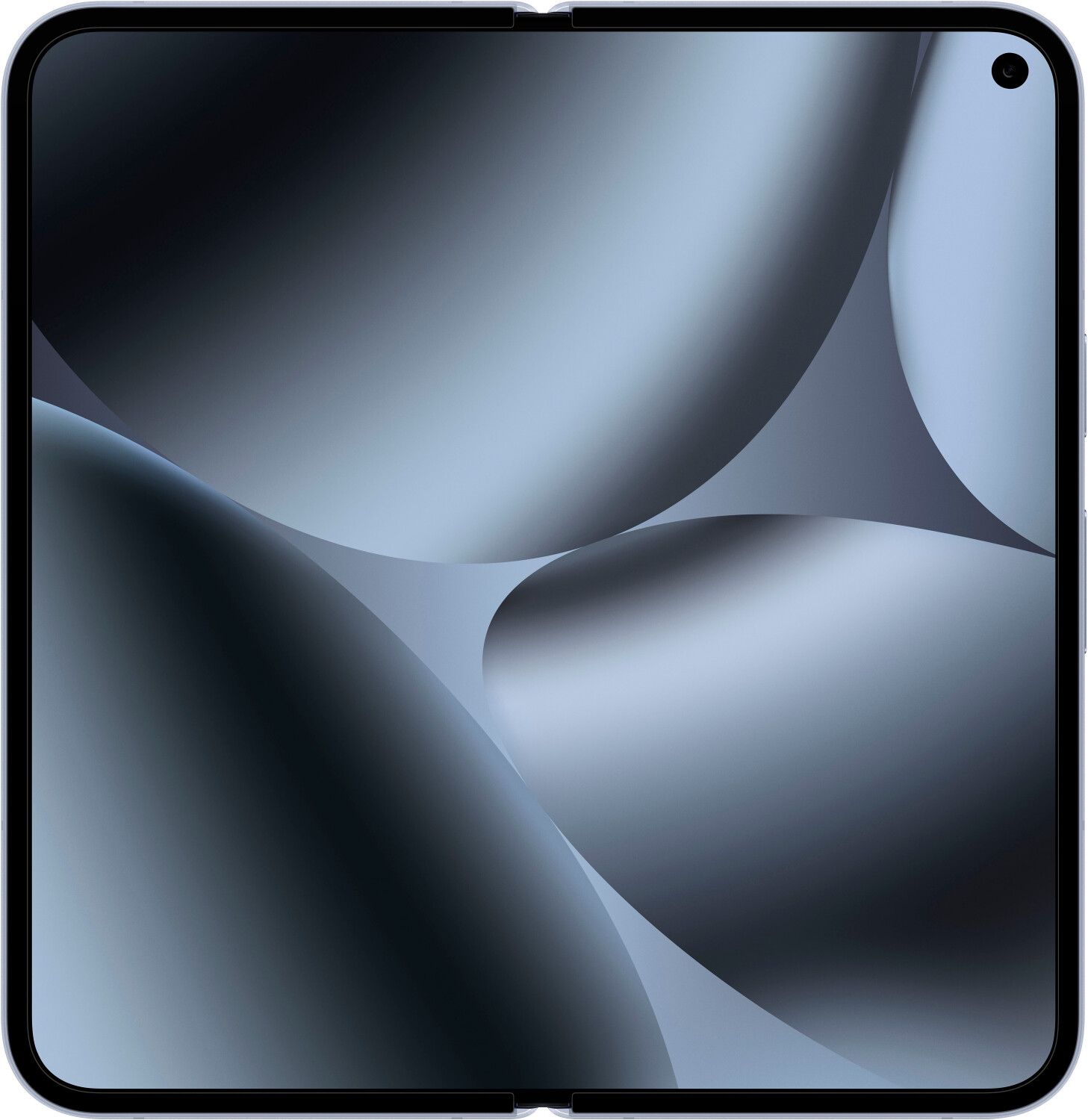 Abstrakcyjne szaro-niebieskie kształty na ekranie smartfona.