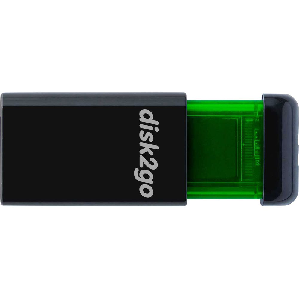 Une clé USB noire avec l'inscription 
