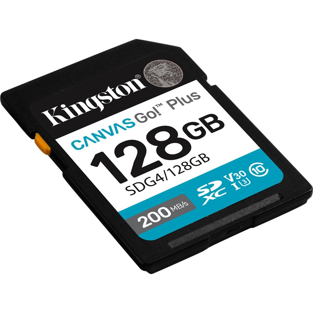 Karta SD Kingston Canvas Go! Plus 128GB, prędkość 200 MB/s.