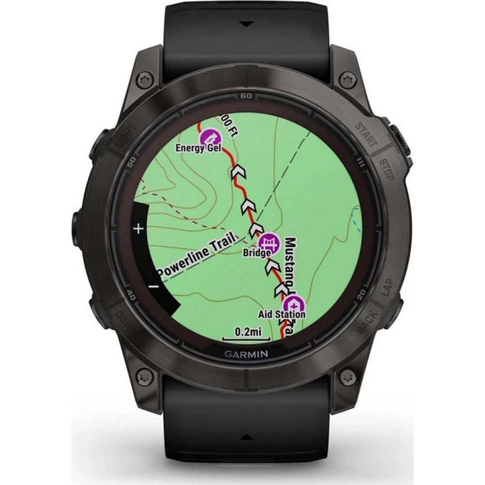 Zegarek wyświetla mapę szlaku z trasą Powerline Trail.