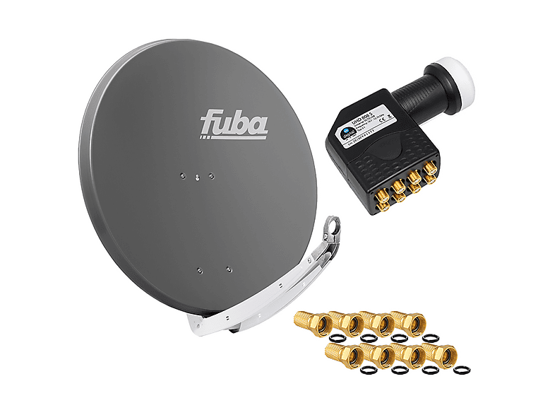 HB-DIGITAL Sat Anlage SET Fuba DAL 850 Alu LNB Octo Satellitenschüssel ...