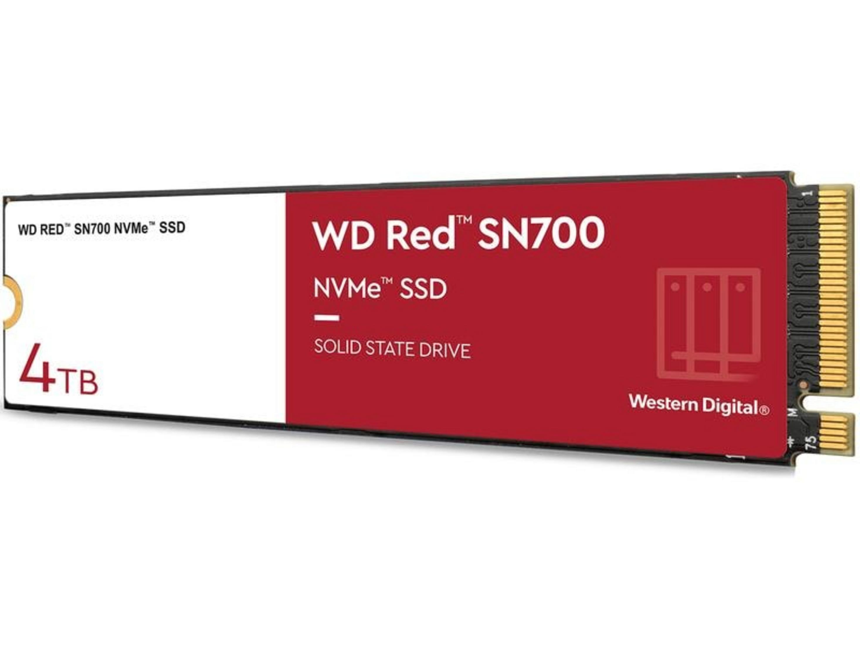 Dysk SSD NVMe WD Red SN700 4TB ze złotym złączem.