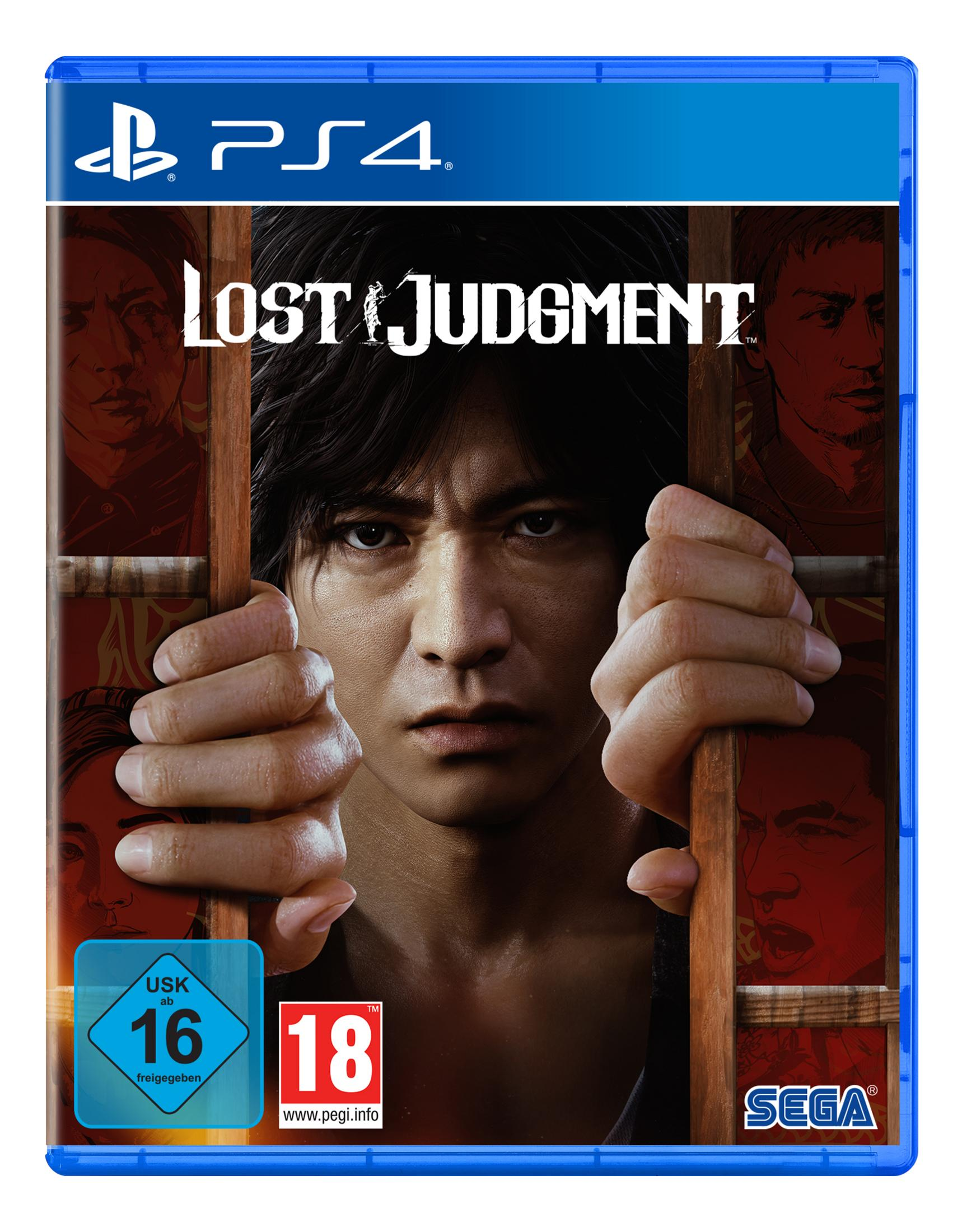 Okładka gry PS4 z mężczyzną między drewnianymi belkami. Oznaczenia USK/PEGI.