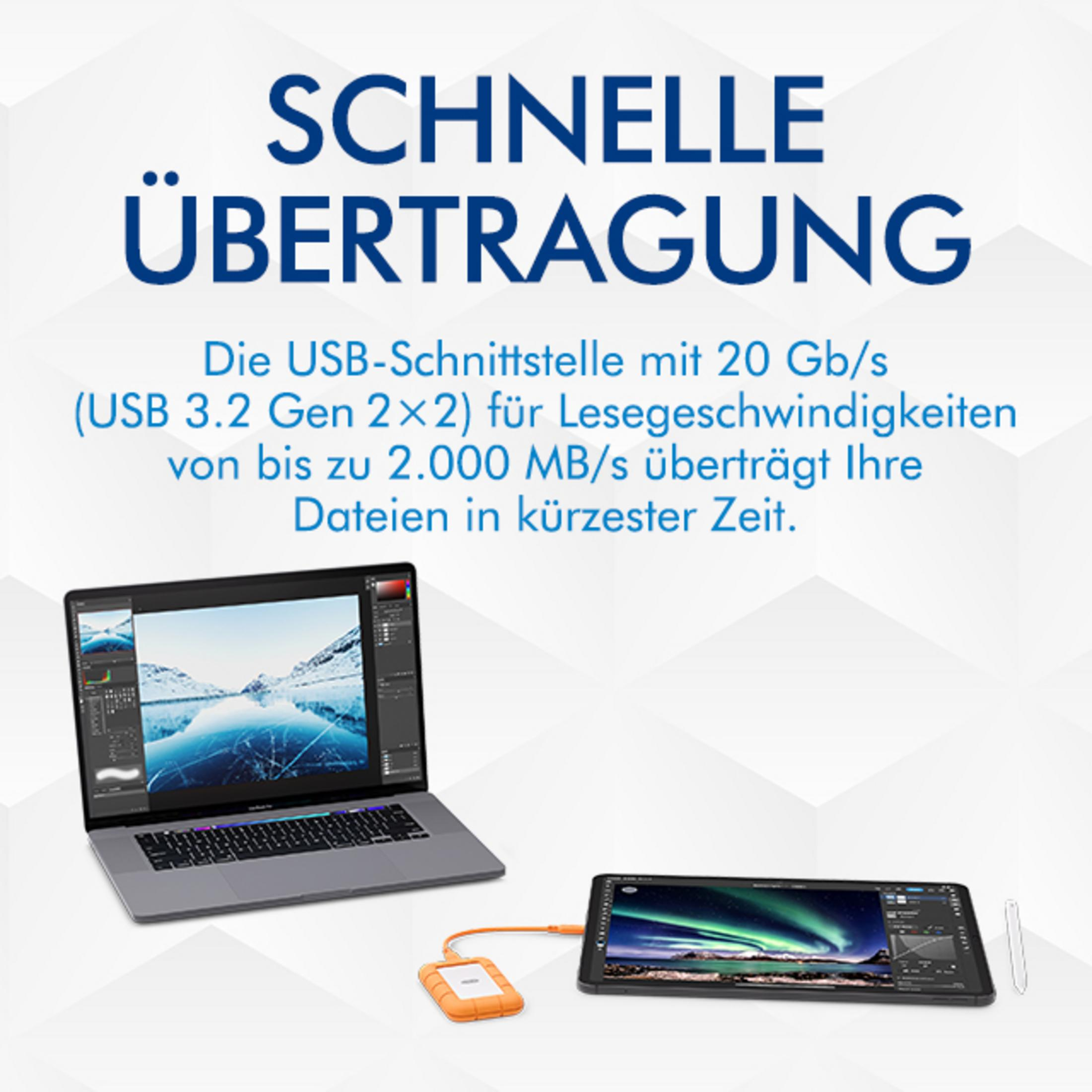 Podłączony jest laptop, tablet i dysk zewnętrzny.