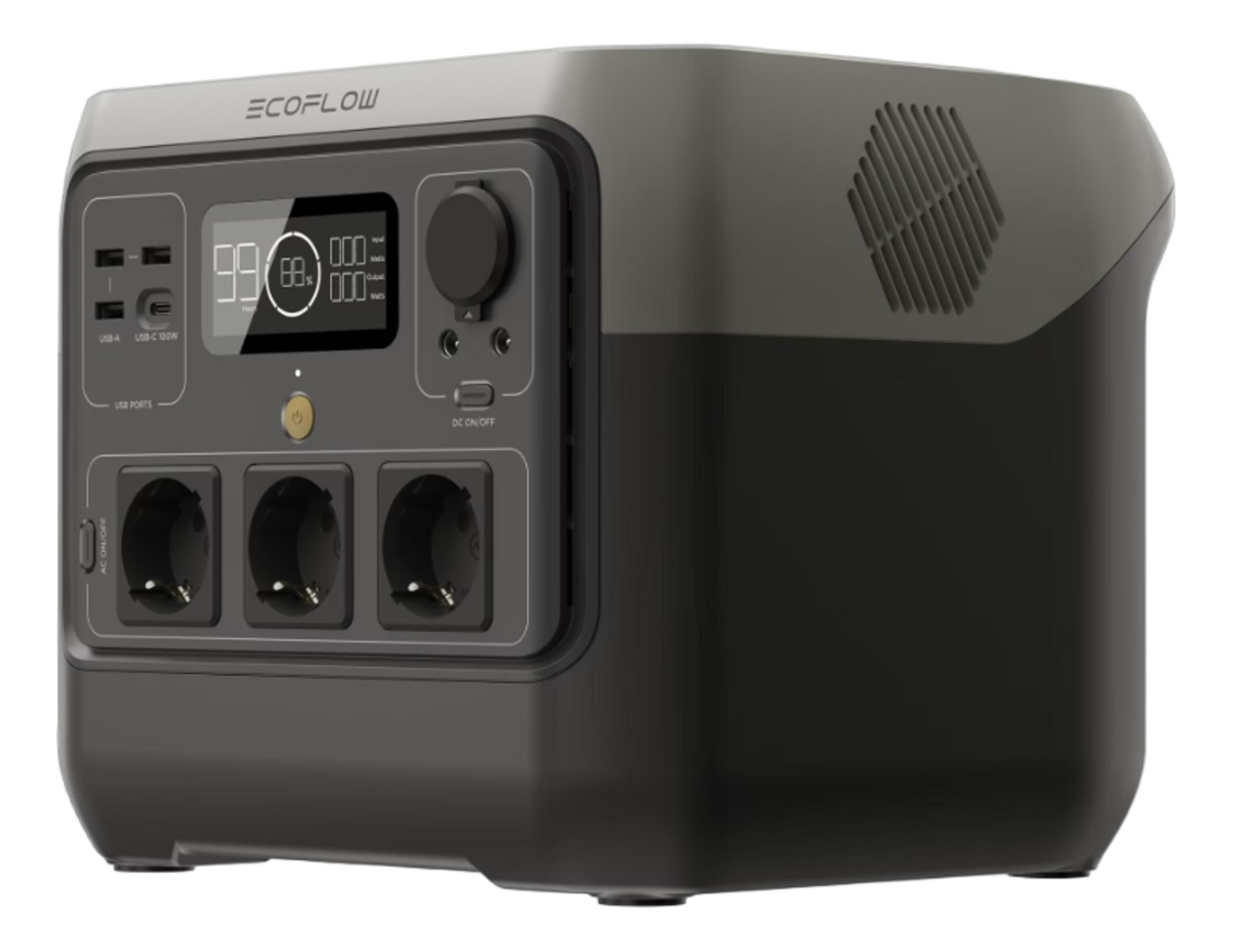 ECOFLOW RIVER 2 Pro  768Wh Kapasite 3x800W (X-Boost 1600W) Çıkış Taşınabilir Güç Kaynağı Siyah