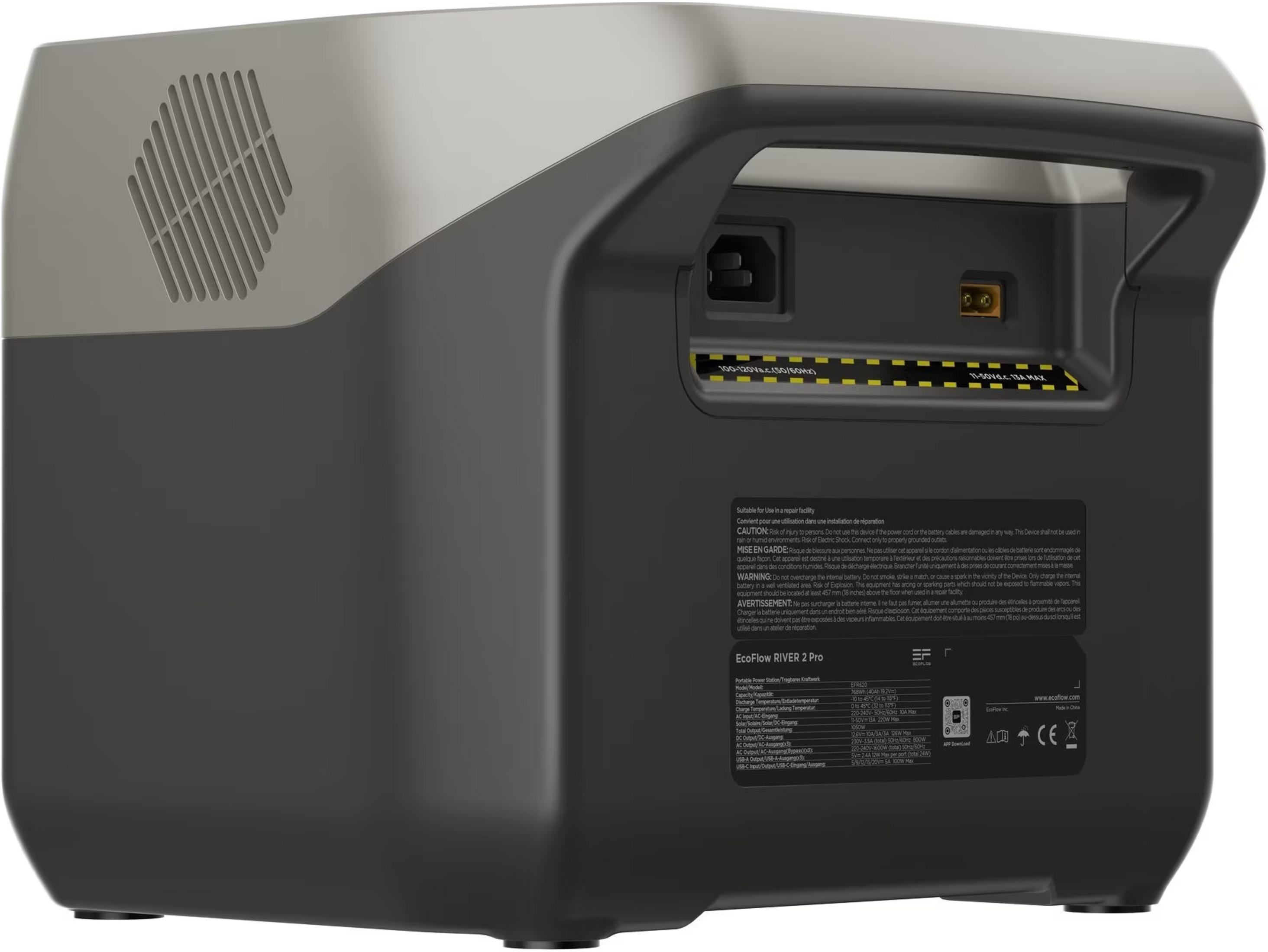 ECOFLOW RIVER 2 Pro 768Wh Kapasite 3x800W (X-Boost 1600W) Çıkış
