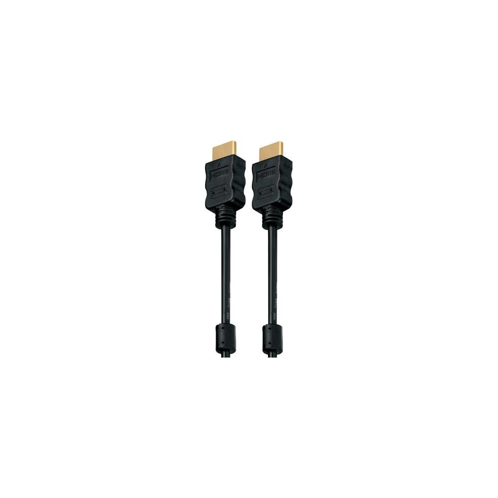 Zwei schwarze HDMI-Kabel mit goldenen Steckern, auf weißem Hintergrund.