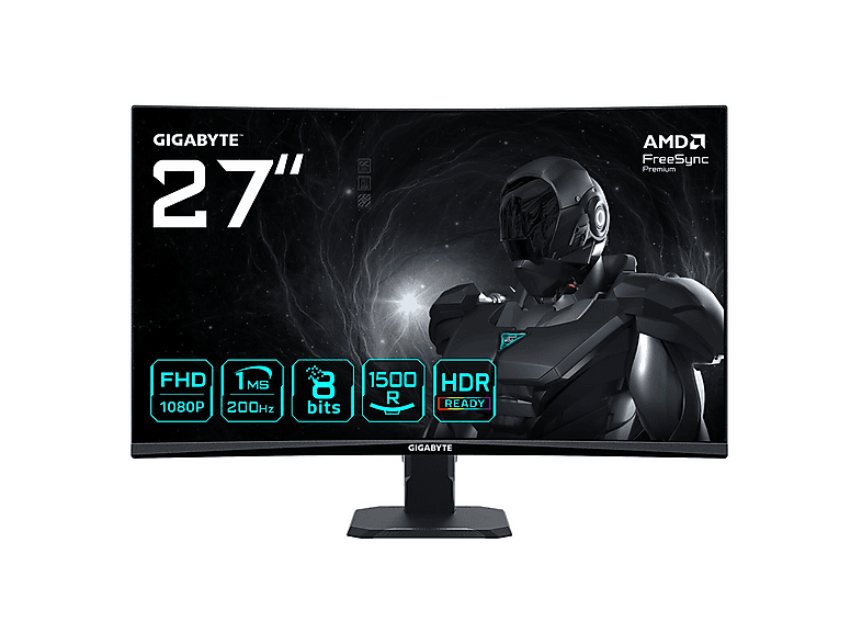 GIGABYTE GS27FCA MON 1920 x 1080 200 Hz 27 inç Full-HD 1 ms 200 Hz Monitör Siyah