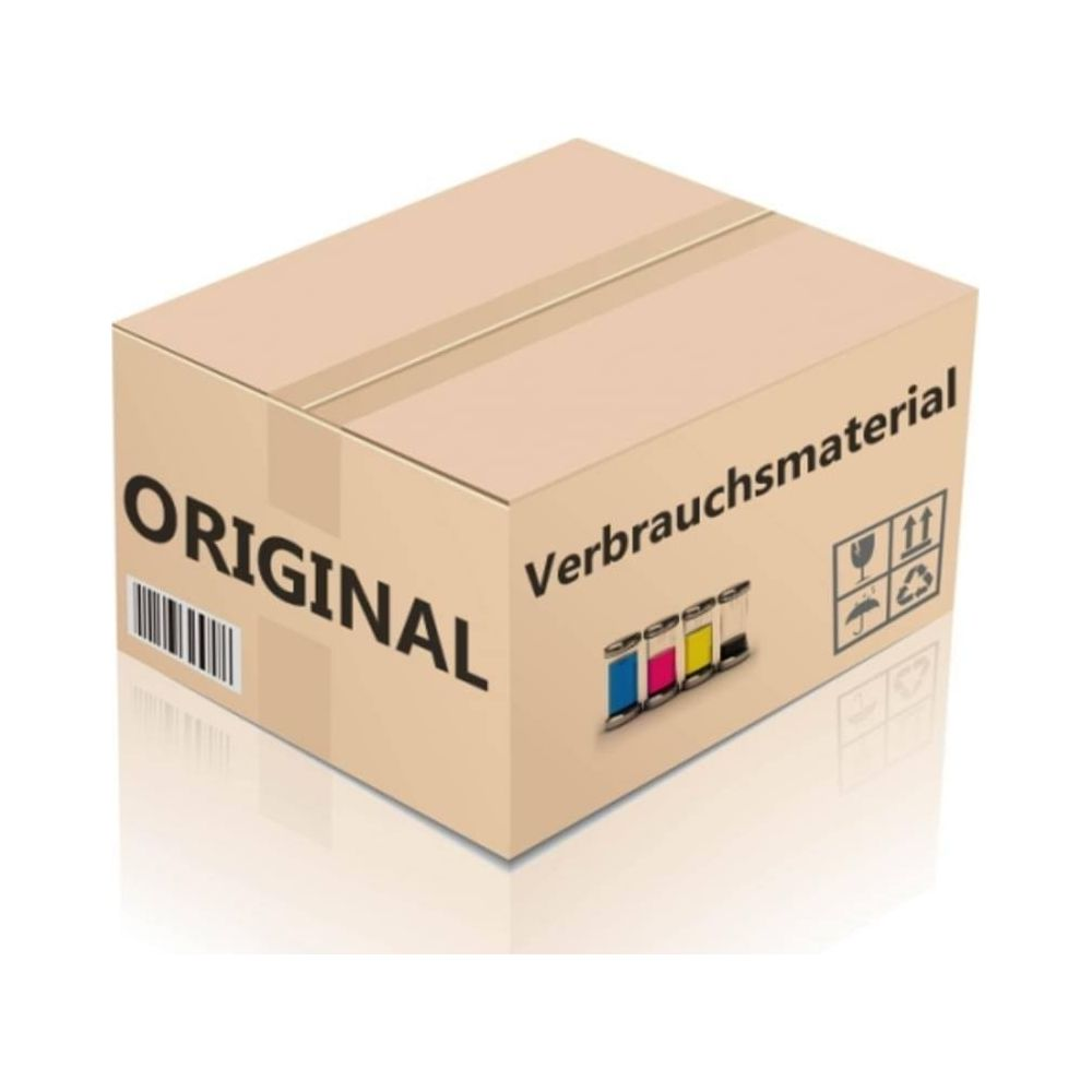 Ein brauner Karton mit "ORIGINAL" und "Verbrauchsmaterial" bedruckt.