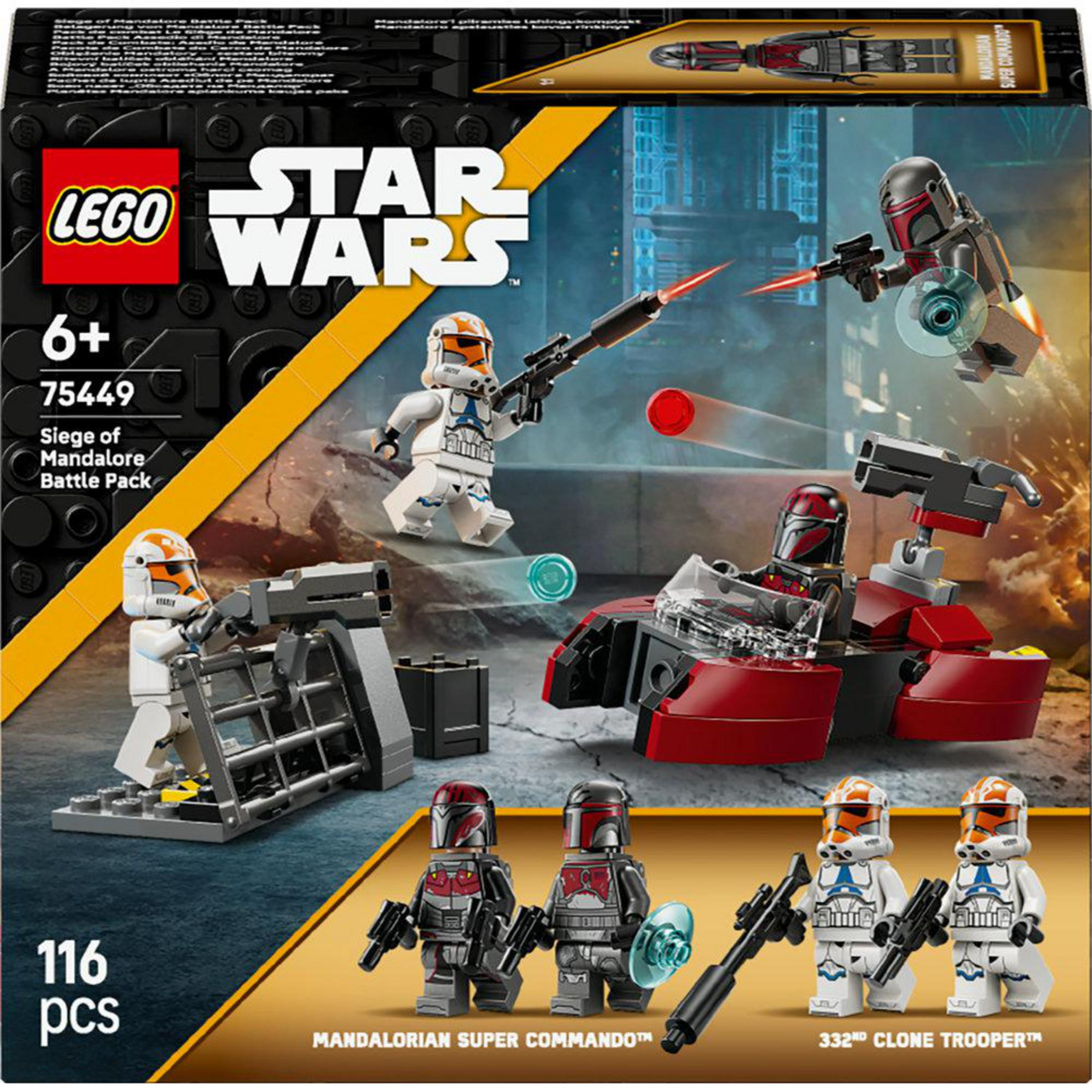 Lego Star Wars Set: Pack de Batalla Asedio de Mandalore con 4 minifiguras y vehículos.