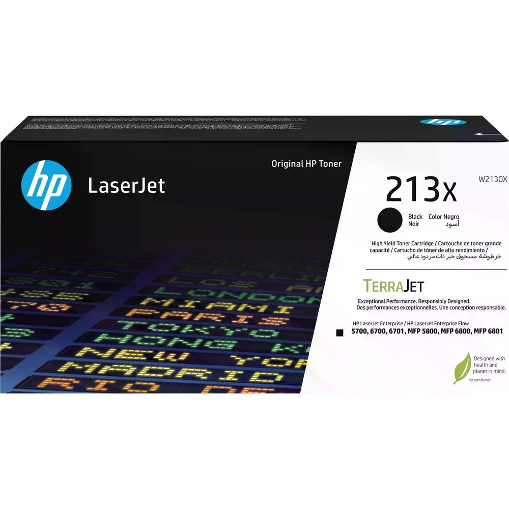 Toner HP LaserJet 213x czarny. Powyżej znajduje się lista miast.